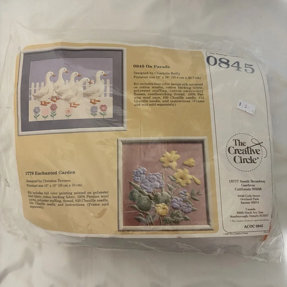 On Parade Geese Candlewicking Embroidery Kit #0845 The Creative Circle 1986 New